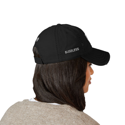 Useless Embroidered Ripped Hat
